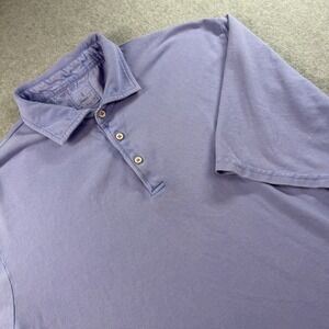 Johnnie-O Shoreline Polo Shirt Mens Extra Large XL Lilac Light Blue